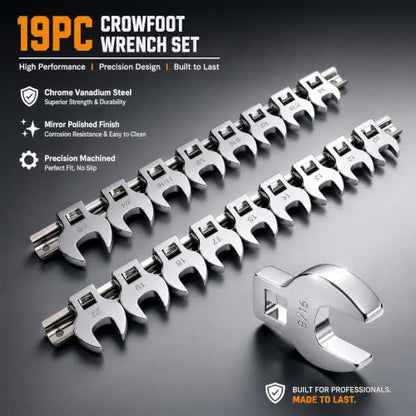 Drive Crowfoot Wrench Set