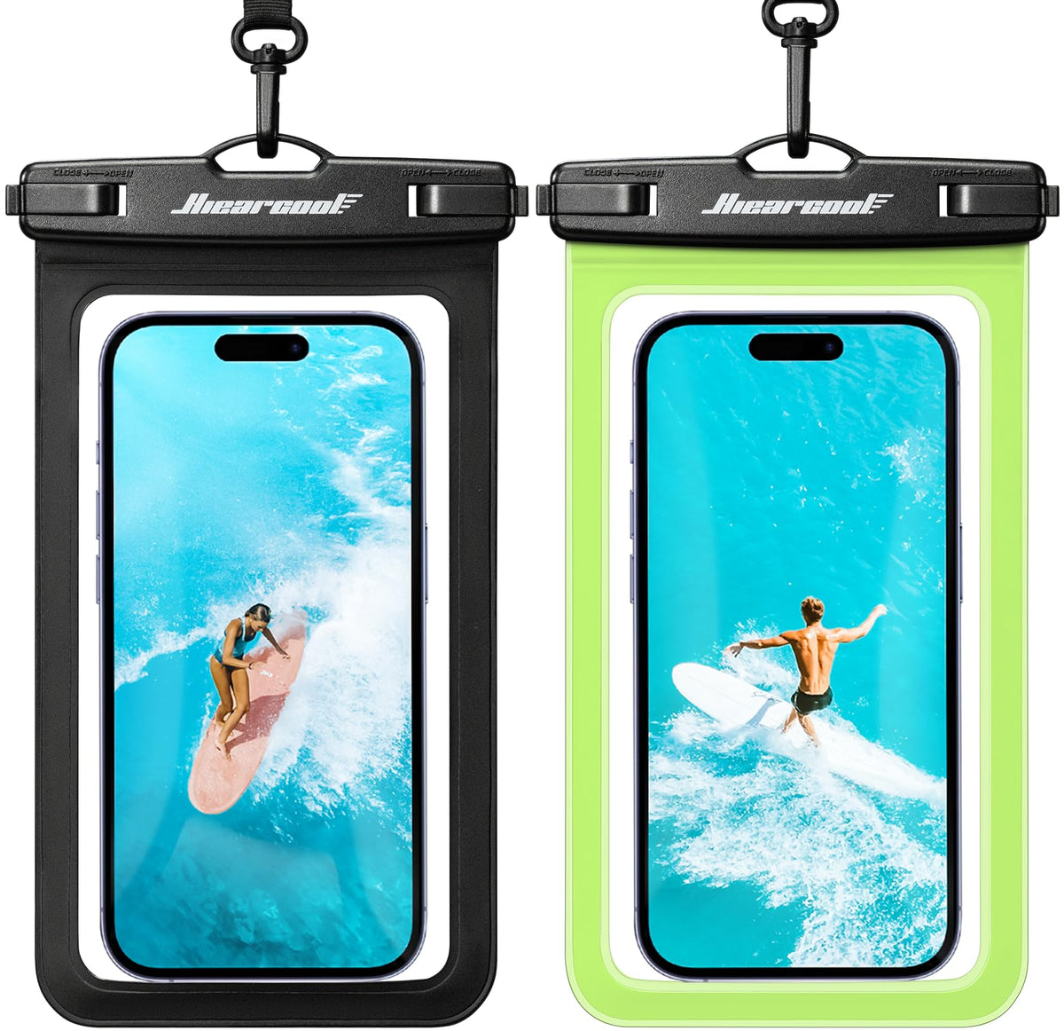Waterproof Phone Pouch (2-Pack Black & Olive Green)