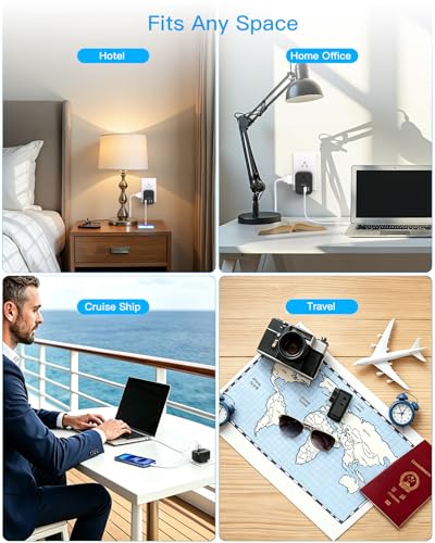 2 Pack Travel Cruise Outlet Adapter
