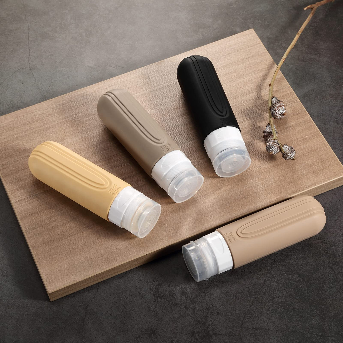 Travel Bottles for Toiletries (Apricot-3oz)