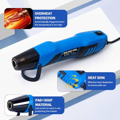 Mini Heat Gun Kit with 300 Heat Shrink PCS Solder Seal Wire Connectors