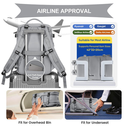 Vacuum Backpack Travel with Pump (A1-grey / 25 liters)