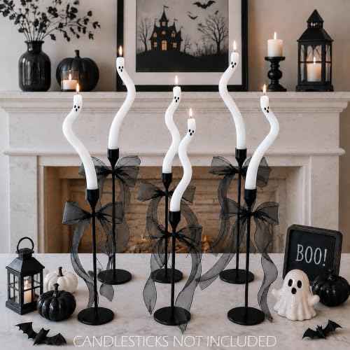 Halloween Decorations Indoor (Ghost Candles-6pcs)
