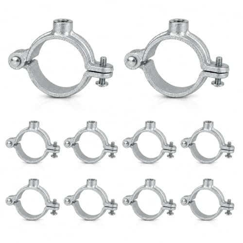 Silver Hinged Split Ring Pipe Hanger