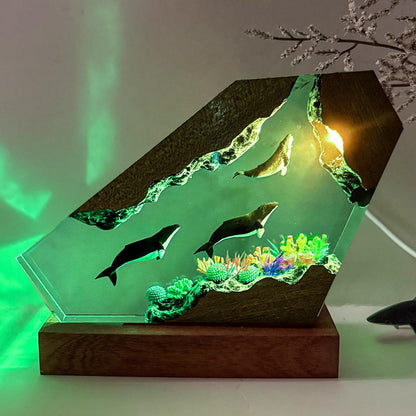 Humpback Whale Resin Lamp (Humpback Whale / L)