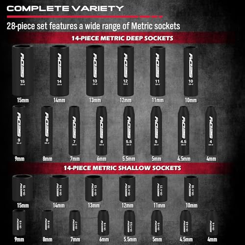 73 Piece Impact Socket Set with Hex & Torx Bit Sockets (73-Piece Master Impact Set)