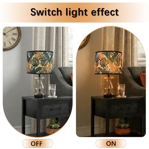 Bamboo Lamp Shade With Tropical Plants Chandelier Covers