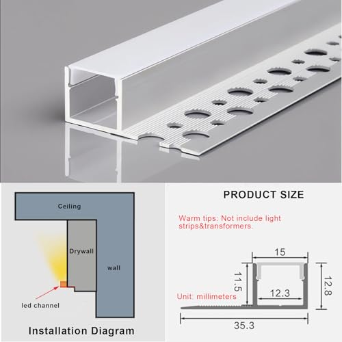 10 Pack U Shape Recessed LED Aluminum Channel