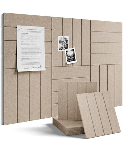 36" x 24" Large Felt Bulletin Board (Khaki / Bold-stripe 6-pack)