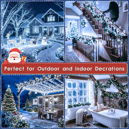 300 LED Christmas Lights Outdoor 98 FT Cool White Remote and Plug (Cool White / 300 LED)