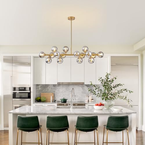 Mid Century Modern Glass Globe Sputnik Chandelier
