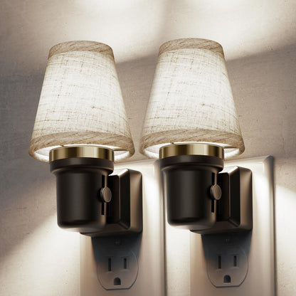 Night Lights Plug into Wall (Round Platform-5000K / 2 Pack)