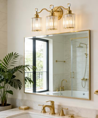 Crystal Bathroom Vanity Light Fixtures