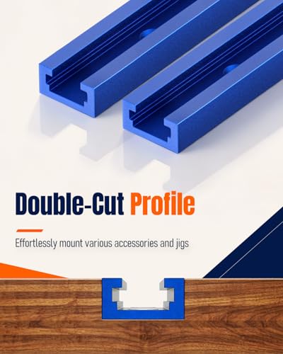 2 Pack Aluminum T Track for Woodworking Jigs and Fixture