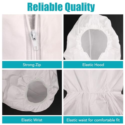 Hazmat Suits 25 Pack Disposable Coveralls