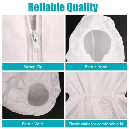 Hazmat Suits 25 Pack Disposable Coveralls