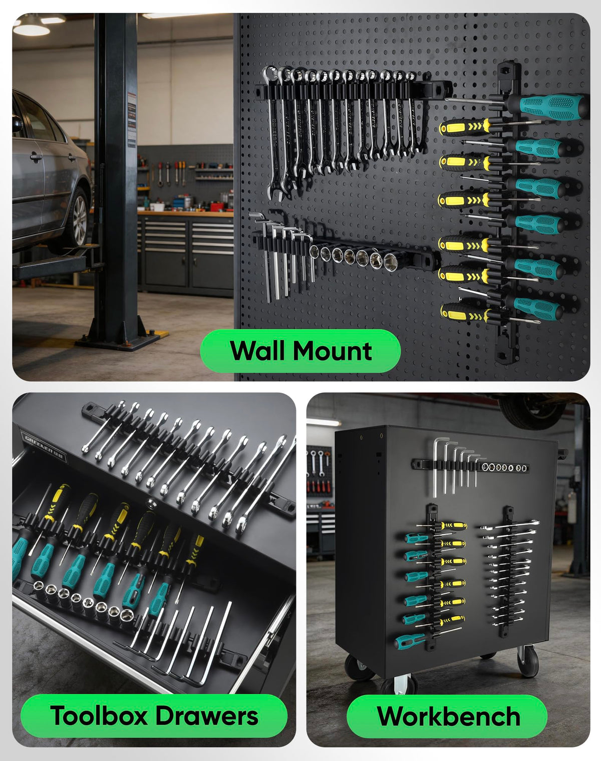 Magnetic Screwdriver Organizer 12 (Black)