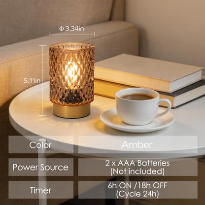 Battery Operated Lamp with Timer (Amber)