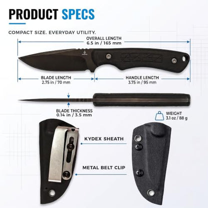 Small Fixed Blade Knife with Sheath