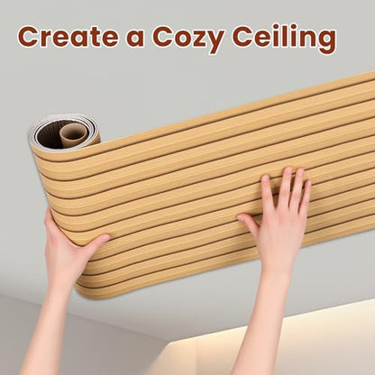 Thick Peel and Stick Slat Wall Panel Self