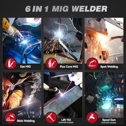 MIG205 Pro MIG Welder 205A 120V 240V 6