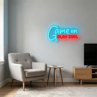 Gaming On Neon Sign (Game On)