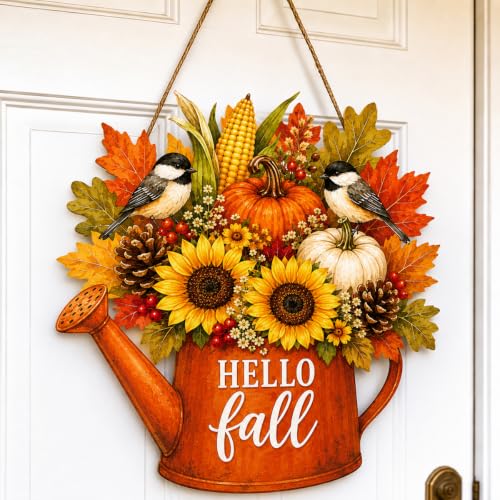 Fall Door Decor Wooden Welcome Sign