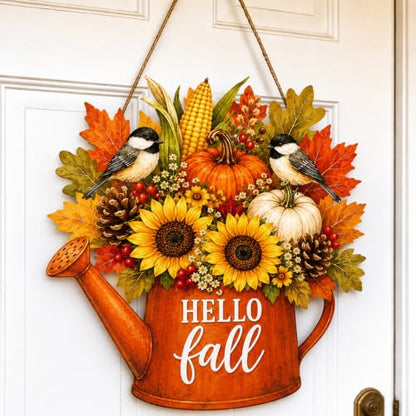 Fall Door Decor Wooden Welcome Sign