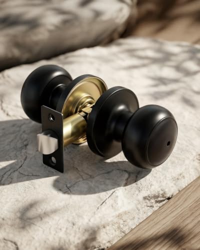 Matte Black Door Knobs (Black)