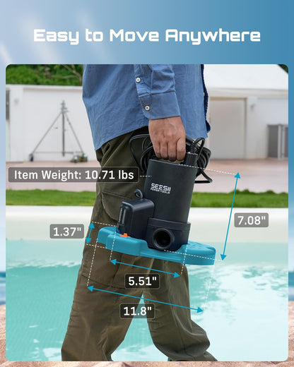 Automatic Pool Cover Pump (Cobalt Blue)