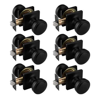 Black Door Knobs with Turn Lock for Privacy Door Use