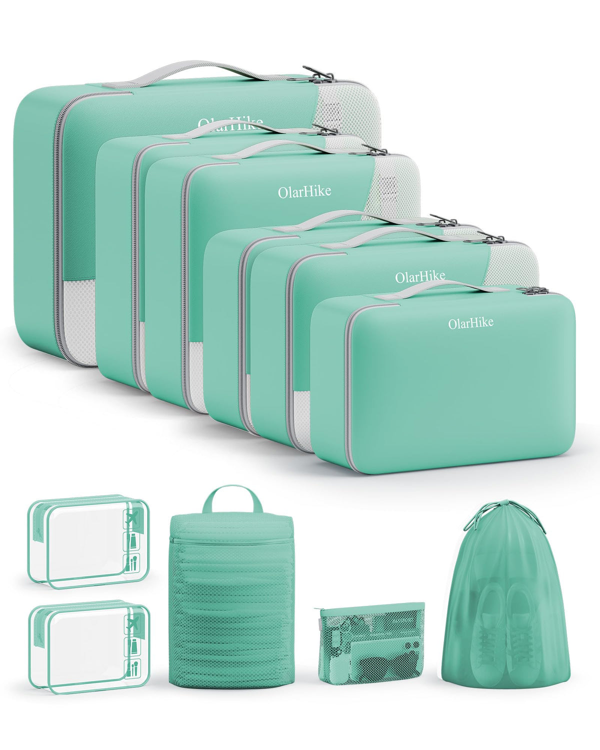 Packing Cubes for Travel (19 Light Teal)