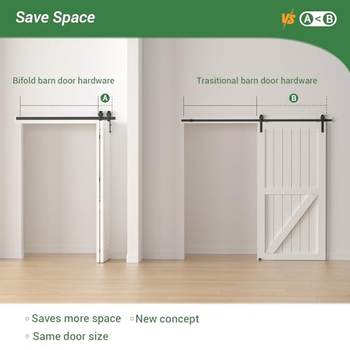 Bifold Sliding Barn Door Hardware Track Kit