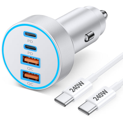 for iPhone 18 17 16 Car Charger Fast Charging (White)