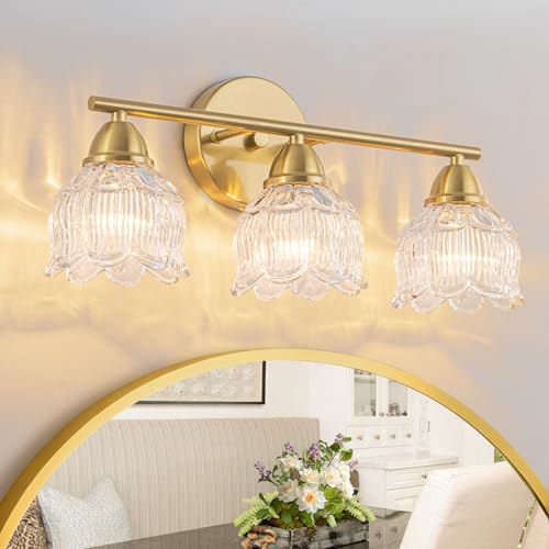 Bathroom Vanity Light with Clear Glass Shade