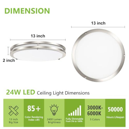 Flush Mount LED Ceiling Light Fixture