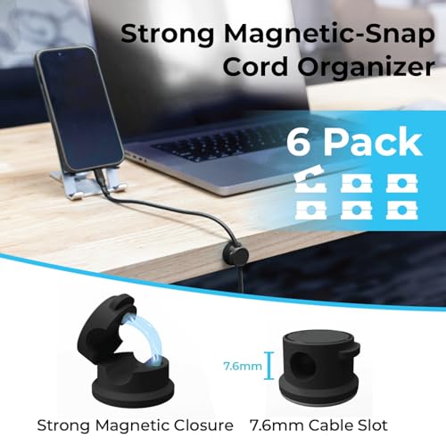 Cable Management Magnetic Snap Organizer 6