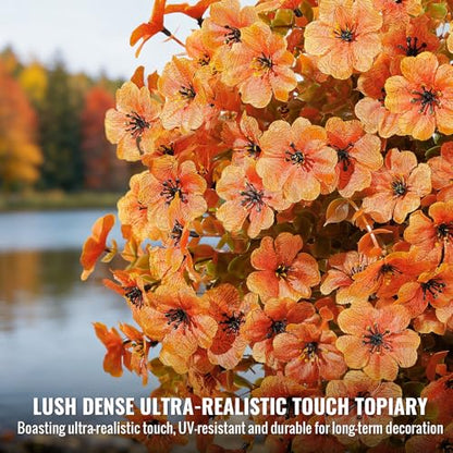 Outdoor Artificial Violet Flowers with Ground Stake