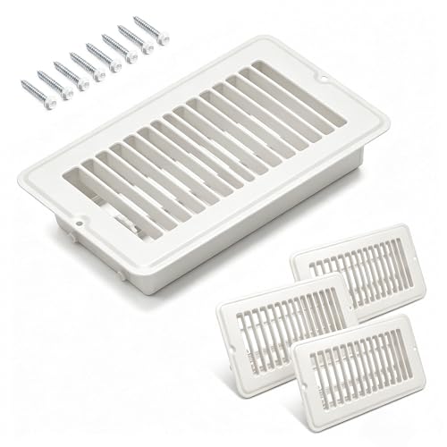 4 Pack 4"x8" Metal Floor Register Vents