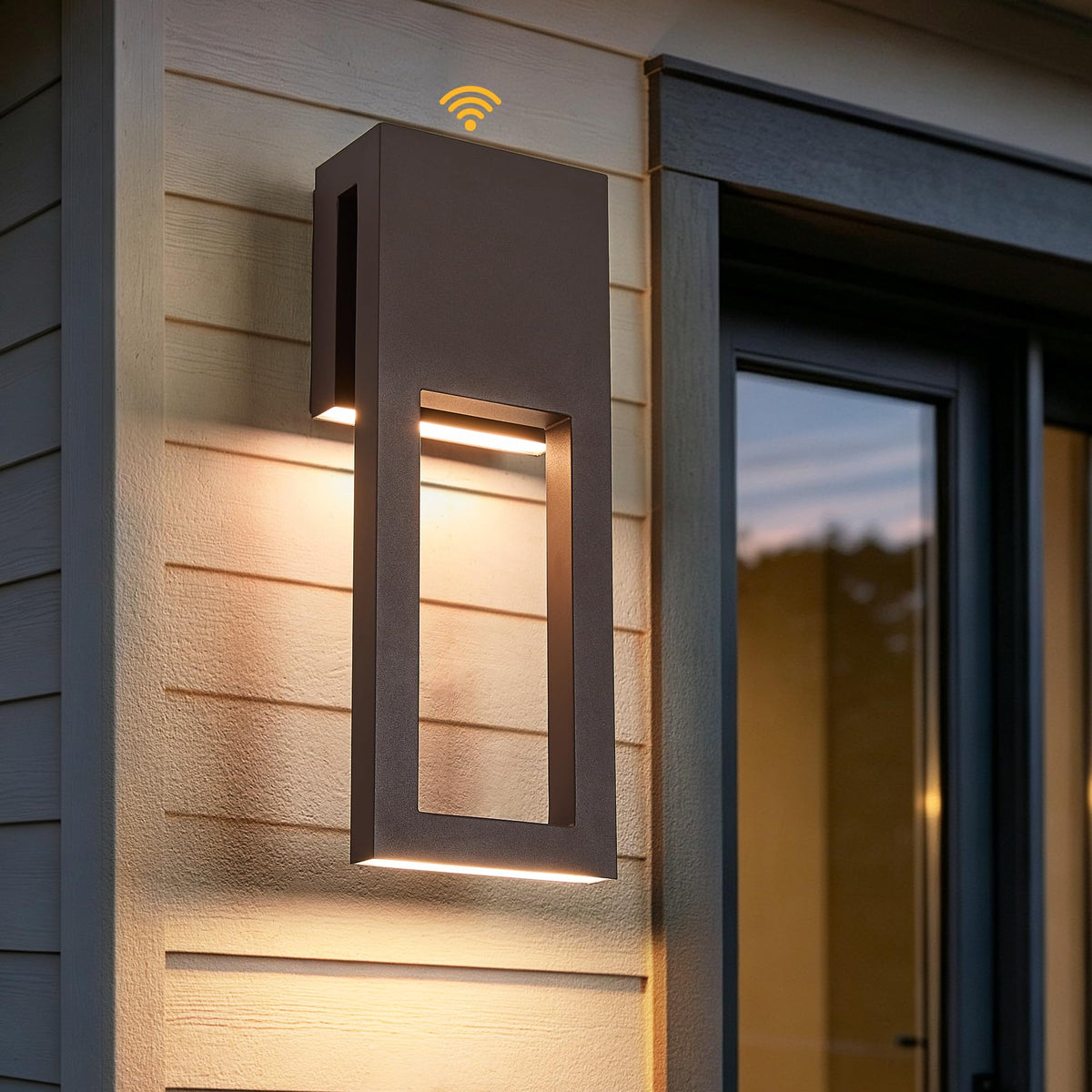 Textured Bronze Dusk to Dawn Outdoor Wall Sconce Light 15 Inch (1Pack Textured Bronze(with Photocell))