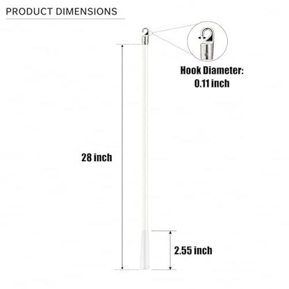 Fiberglass Wands for Blinds Extra Long Blind Wand Extender Blind Wand Replacement with Hook for Window Opener Accessory
