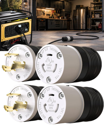 2 Set NEMA L5 (Black / L5-20P&L5-20R)