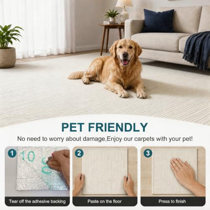 Emaraxy Peel and Stick Carpet Tiles 12x12 Inch
