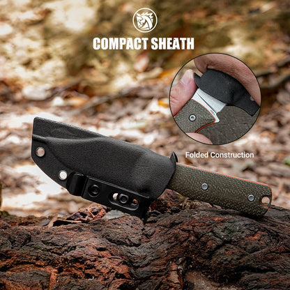 Vombat Fixed Blade Knife (Green)