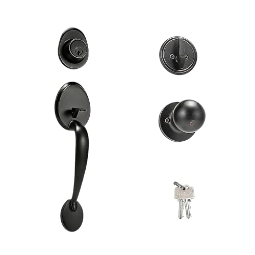 Front Door Lock Handle and Deadbolt Set