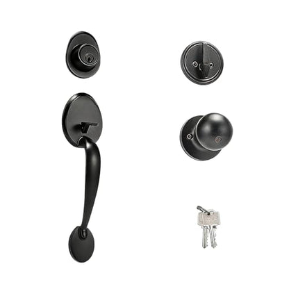 Front Door Lock Handle and Deadbolt Set