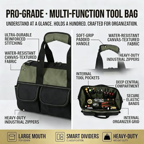 Tool Bag Heavy Duty Tool Organizer for Men