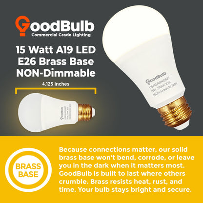 Made in USA A19 LED Light Bulbs (Soft White)