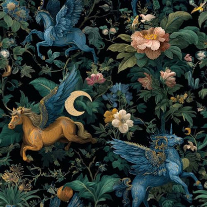 Gothic Fantasy Pegasus Peel and Stick Wallpaper