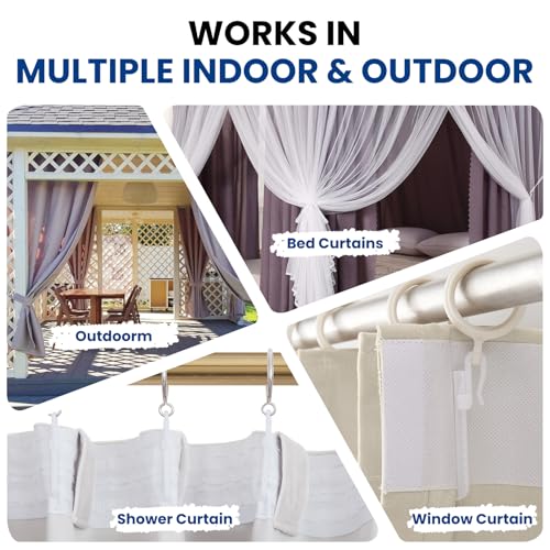 120 Pcs 85mm Adjustable Plastic Curtain Hooks